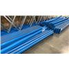 Image 3 : BLUE PALLET RACKING - (6) 22FT X 3 1/2FT UPRIGHTS 4" X 2 3/4" WITH 6" X 8" X 3/8" THICK