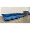 Image 2 : BLUE PALLET RACKING - (6) 22FT X 3 1/2FT UPRIGHTS 4" X 2 3/4" WITH 6" X 8" X 3/8" THICK