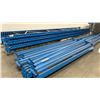 Image 3 : BLUE PALLET RACKING - (6) 22FT X 3 1/2FT UPRIGHTS 4" X 2 3/4" WITH 6" X 8" X 3/8" THICK