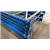 Image 5 : BLUE PALLET RACKING - (6) 22FT X 3 1/2FT UPRIGHTS 4" X 2 3/4" WITH 6" X 8" X 3/8" THICK