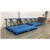 Image 2 : BLUE PALLET RACKING - (6) 22FT X 3 1/2FT UPRIGHTS 4" X 2 3/4" WITH 6" X 8" X 3/8" THICK