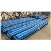 Image 3 : BLUE PALLET RACKING - (6) 22FT X 3 1/2FT UPRIGHTS 4" X 2 3/4" WITH 6" X 8" X 3/8" THICK