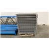 Image 4 : BLUE PALLET RACKING - (6) 22FT X 3 1/2FT UPRIGHTS 4" X 2 3/4" WITH 6" X 8" X 3/8" THICK