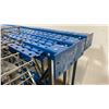 Image 5 : BLUE PALLET RACKING - (6) 22FT X 3 1/2FT UPRIGHTS 4" X 2 3/4" WITH 6" X 8" X 3/8" THICK
