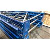 Image 4 : BLUE PALLET RACKING - (6) 22FT X 3 1/2FT UPRIGHTS 4" X 2 3/4" WITH 6" X 8" X 3/8" THICK