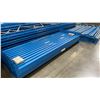 Image 3 : BLUE PALLET RACKING - (6) 22FT X 3 1/2FT UPRIGHTS 4" X 2 3/4" WITH 6" X 8" X 3/8" THICK