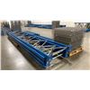 Image 1 : BLUE PALLET RACKING - (6) 22FT X 3 1/2FT UPRIGHTS 4" X 2 3/4" WITH 6" X 8" X 3/8" THICK