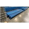 Image 2 : BLUE PALLET RACKING - (6) 22FT X 3 1/2FT UPRIGHTS 4" X 2 3/4" WITH 6" X 8" X 3/8" THICK