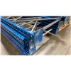 Image 4 : BLUE PALLET RACKING - (6) 22FT X 3 1/2FT UPRIGHTS 4" X 2 3/4" WITH 6" X 8" X 3/8" THICK