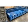 Image 2 : BLUE PALLET RACKING - (6) 22FT X 3 1/2FT UPRIGHTS 4" X 2 3/4" WITH 6" X 8" X 3/8" THICK