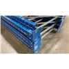 Image 4 : BLUE PALLET RACKING - (6) 22FT X 3 1/2FT UPRIGHTS 4" X 2 3/4" WITH 6" X 8" X 3/8" THICK