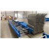Image 1 : BLUE PALLET RACKING - (5) 22FT & (1) 24FT X 3 1/2FT UPRIGHTS 4" X 2 3/4" WITH 6" X 8" X 3/8" THICK