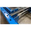 Image 4 : BLUE PALLET RACKING - (5) 22FT & (1) 24FT X 3 1/2FT UPRIGHTS 4" X 2 3/4" WITH 6" X 8" X 3/8" THICK