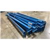 Image 1 : GROUP OF (22) 8FT X 4" X 2 3/4" BLUE PALLET RACKING SIDE RAILS