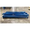 Image 2 : GROUP OF (22) 8FT X 4" X 2 3/4" BLUE PALLET RACKING SIDE RAILS