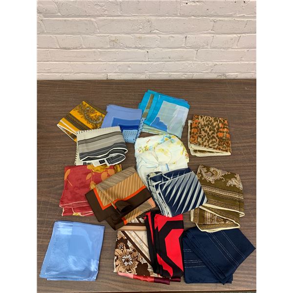 Lot of Vintage Silk Scarfs
