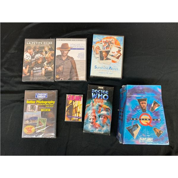 Lo of 7pcs Media (some sealed) Star Trek Box Set, Doctor Who, Spaghetti Western, etc
