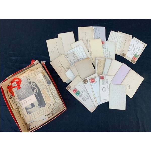 Lot of Vintage Handwritten Letters, Envelopes, Stamps Ephemera Early 1900s