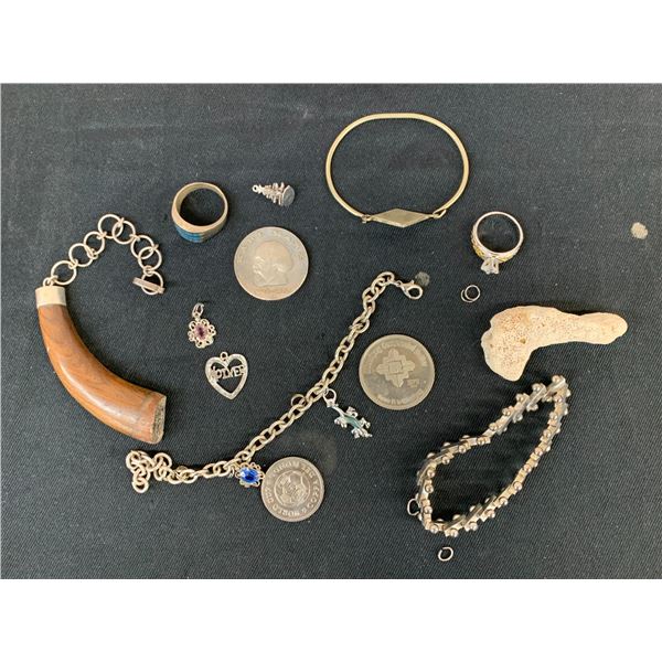 Lot of Misc Jewellery Charm Bracelets, Charms, Etc