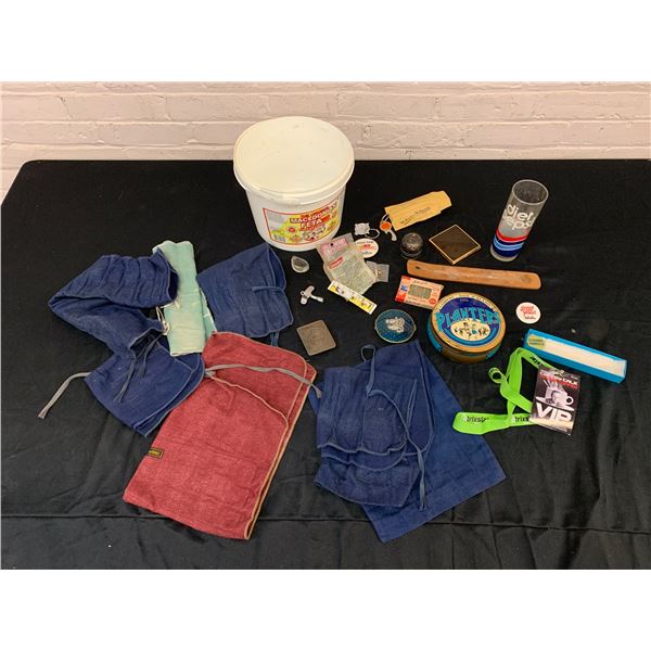 Junk Drawer Lot Flatware Bags, Buttons, Misc Trinkets & Items