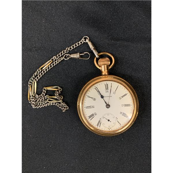 Antique Walthan Pocket Watch Circa 1900s Size 18S 15 Jewel (running, GF Case)