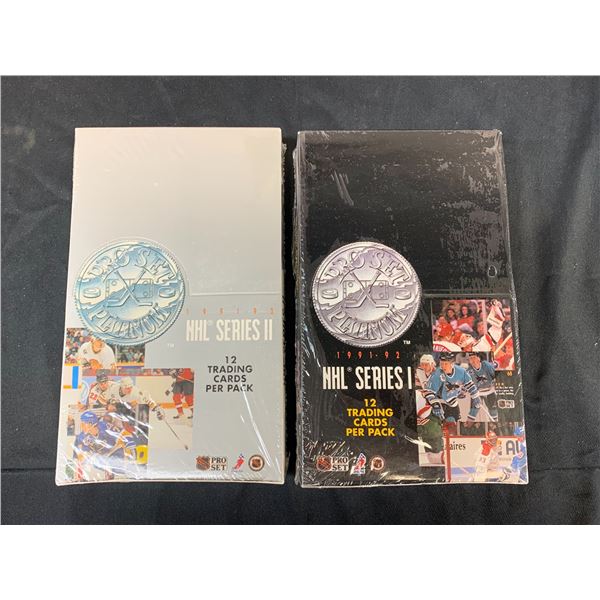 Lot of 2 SEALED NHL Series I and II Pro Set Card Packs 1991-92