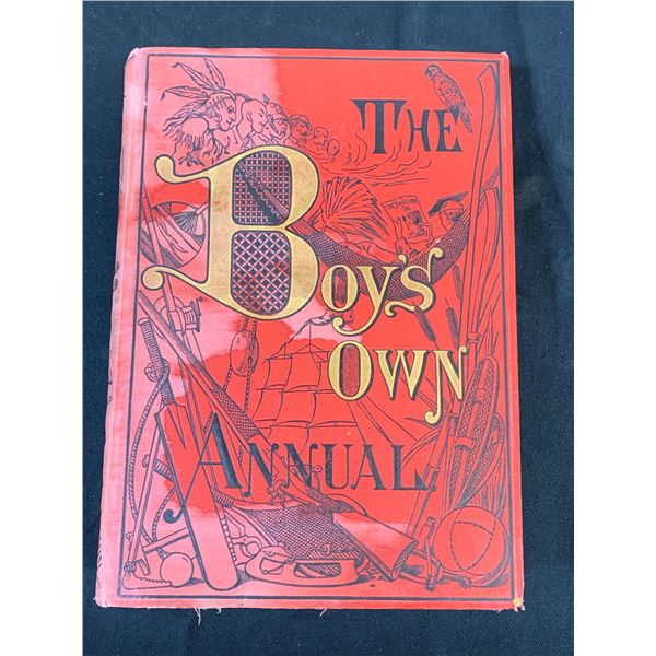 The Boys Own Antique Hardcover Book (color prints inside) Circa 1880s (lots of etchings)