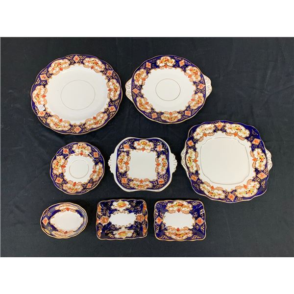8pcs of "Derby" and "Heirloom" Royal Albert Fine Bone China Serving Pieces & Extra Plate / Saucer