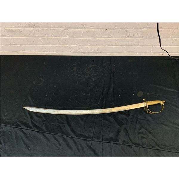 Etched Ornate Saber Sword  35" total length Made in India