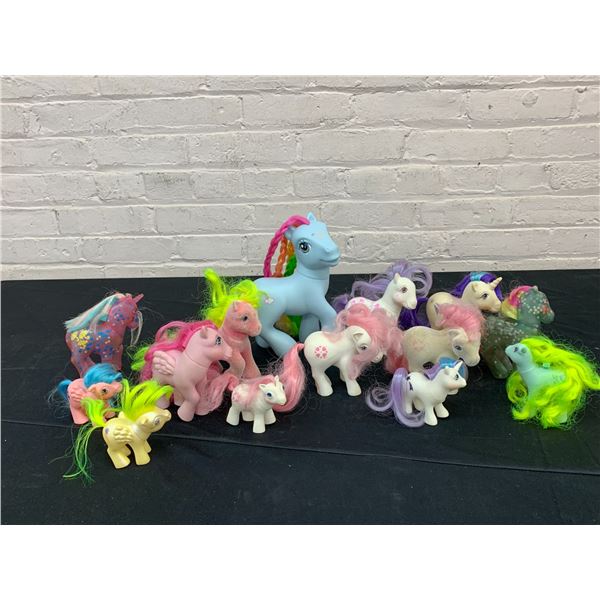 Lot of 14 My Little Pony Rubber Toys Dolls 1980s