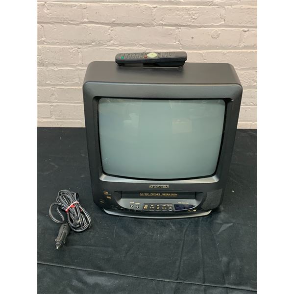 Sansui All in One VCR Tube TV 14" w Remote and Car Adaptor COM311AD