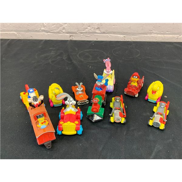 Lot of 11 Looney Tunes Toy Cars 1983 Hasbro, Snoopy, etc