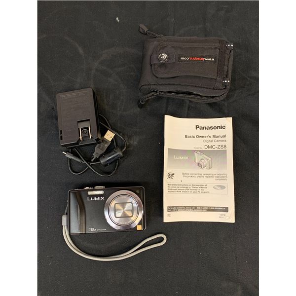 Lumix DMC-ZX8 Digital Point and Shoot Camera (working w case, charger.