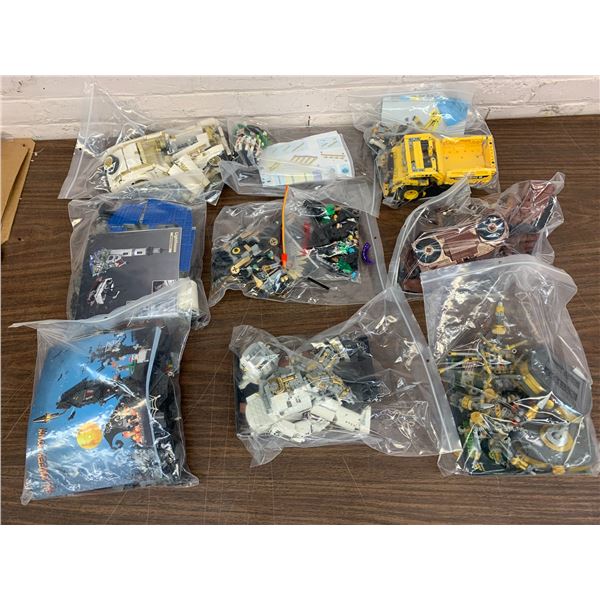 Lot of 9 LEGO Style Brick Building Sets