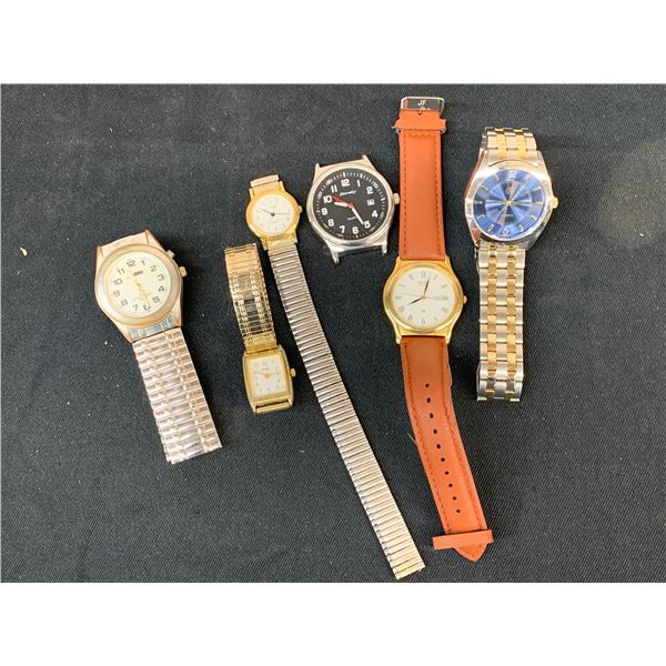 Lot of 6 Mens Watches Quartz Cardinal, Seiko, Citadel