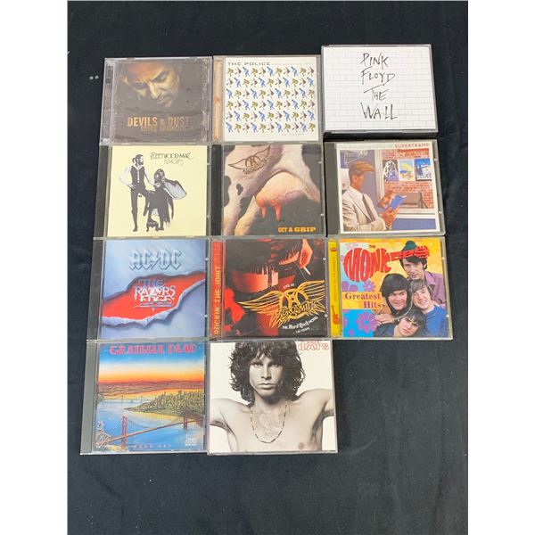 Lot of 11 CDs The Monkees, Pink Floyd, ACDC, Aerosmith, Fleetwood Mac, The Police, etc