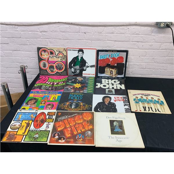Lot of 13 Vinyl Records LPs Compilation Albums, Party Music, Weird Al, Madonna, Big John, etc