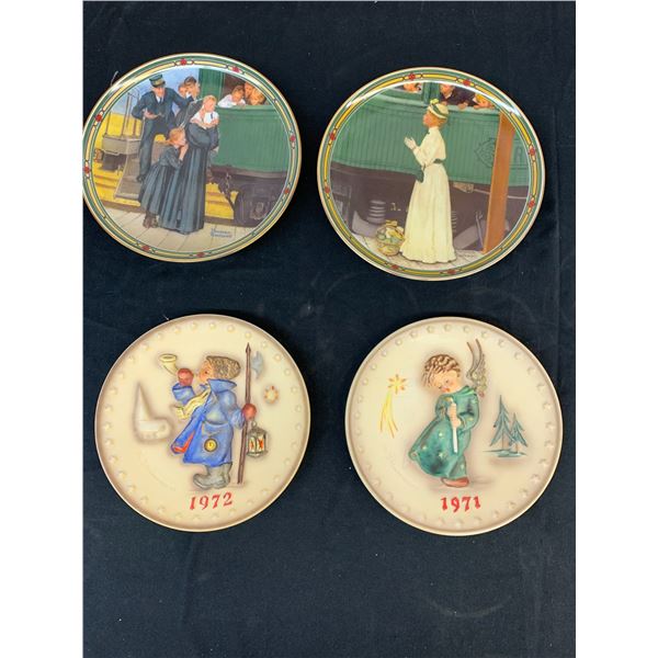 Lot of 4 Collectible Plates, Bradford Exchange & Hummel