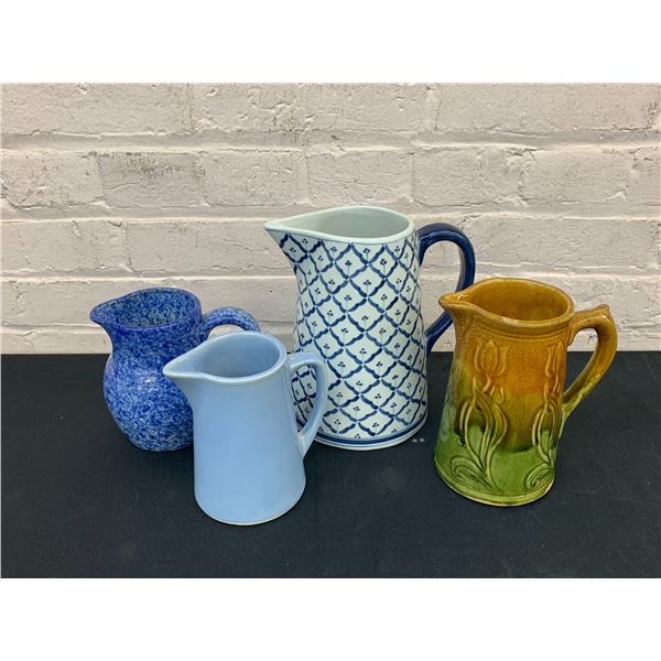 Lot of 4 Ceramic Pitchers