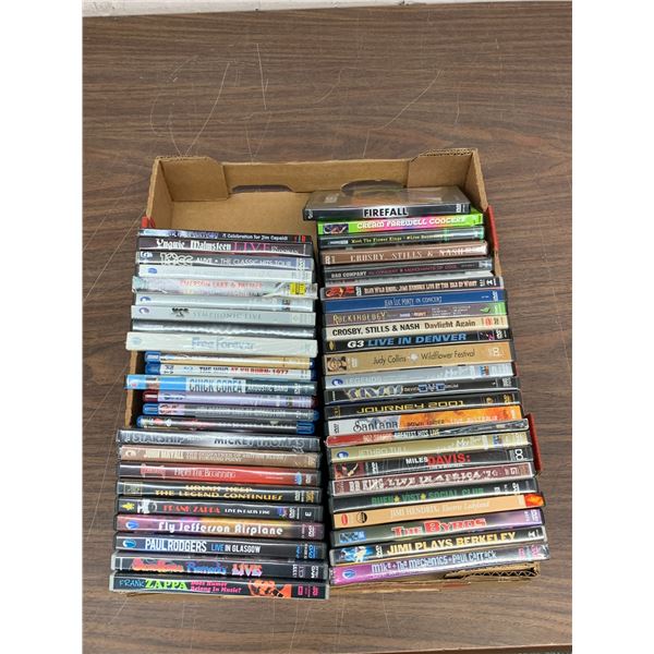 Lot of 50 DVDs Music Related Concerts, Etc (some sealed) The Who, Cream, Crosby Stills & Nash, Jimi