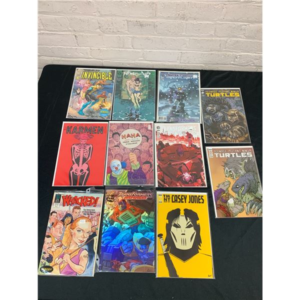 Lot of 11 Modern Comics TMNT, Transformers, Invincible, Misc Indie Image Comics, IDW