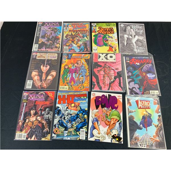 Lot of 12 Comic Books XENA, X-O, Etc