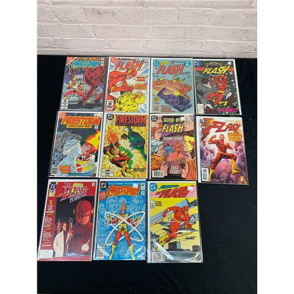 Lot of 11 Vintage Comic Books The Flash, Firestorm