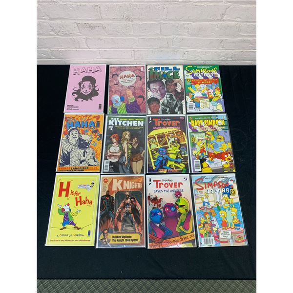 Lot of 12 Comics Haha, The Simpsons, Rick & Morty, etc
