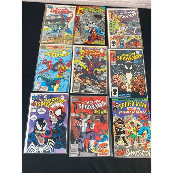 Lot of 9 Spider-Man Comic Books