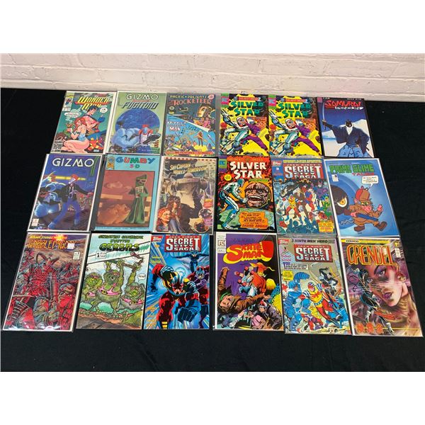 Lot of 18 Vintage Comics Silver Star, Samurai, Secret City Saga, Wonder Man, etc