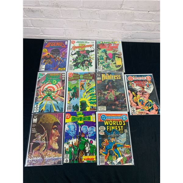 Lot of 10 Vintage Comics Worlds Finest, Huntress, Green Lantern, etc