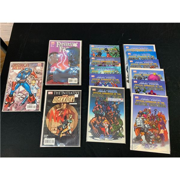 Lot of Mini Series Comic Book Sets Fantastic Five, The Warriors, Marvel Universe Handbooks, etc