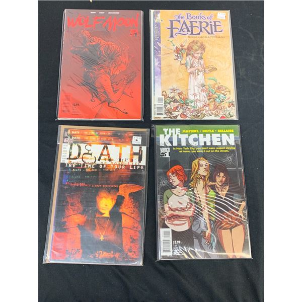 Lot of 4 Comic Book Mini Series Sets The Kitchen, Faerie, Death, Wolf Moon