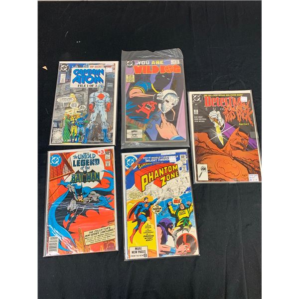 Lot of 5 Mini Series Comic Book Runs Detective Comics, Phantom Zone, Wild Dog, Captain Atom
